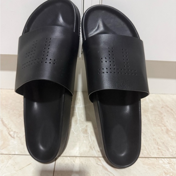 Tom Ford Black Perforated Slide Sandals main image 7